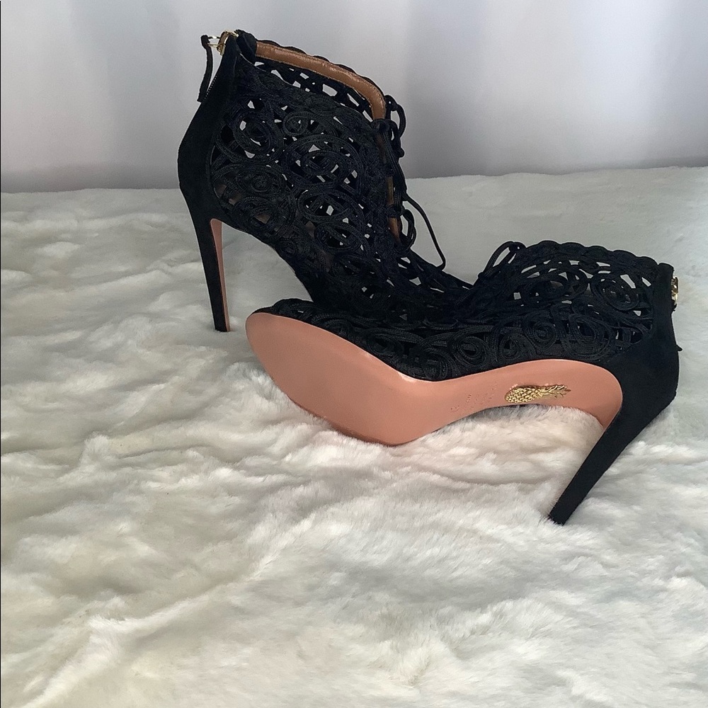 Aquazzura Printed T-Strap Shoes
